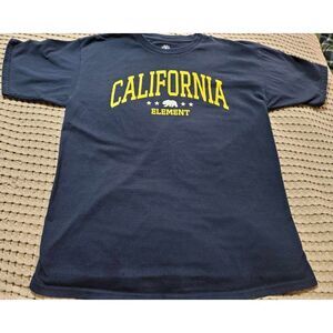 Element‎ California Shirt Organic Adult Large Blue Bear Stars Athletic Logo Mens